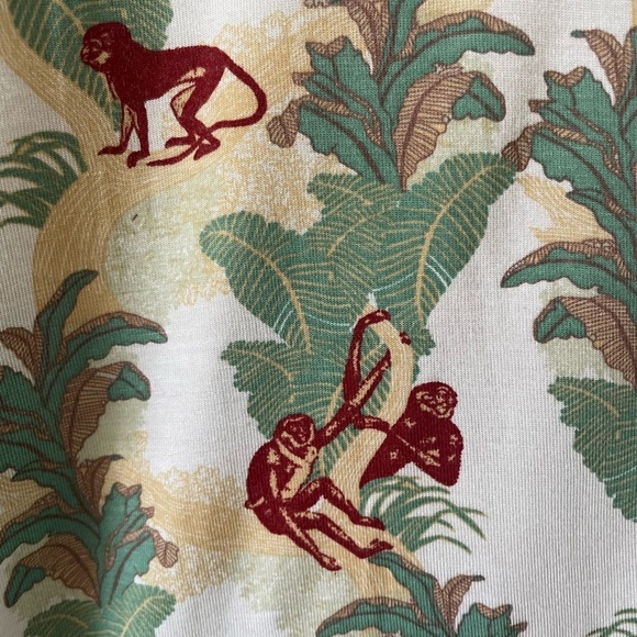 Kate Quinn Bamboo Full Button Down Monkey Print Midi Gown Postpartum Breastfeed - Picture 3 of 7